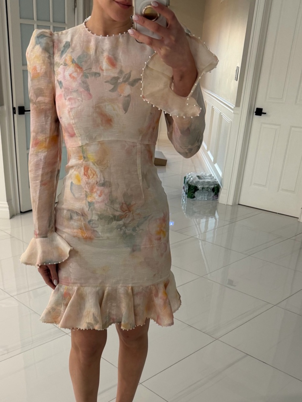 zimmermann crush flower mini dress